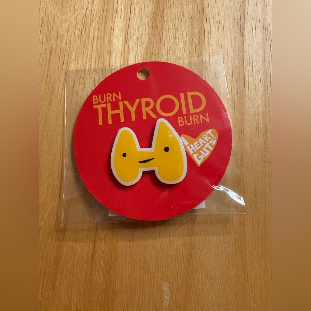 I Heart Guts “Burn Thyroid Burn” Enamel Pin